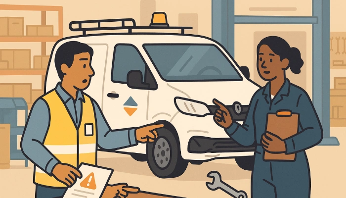 Demande de reparation d'un vehicule de service