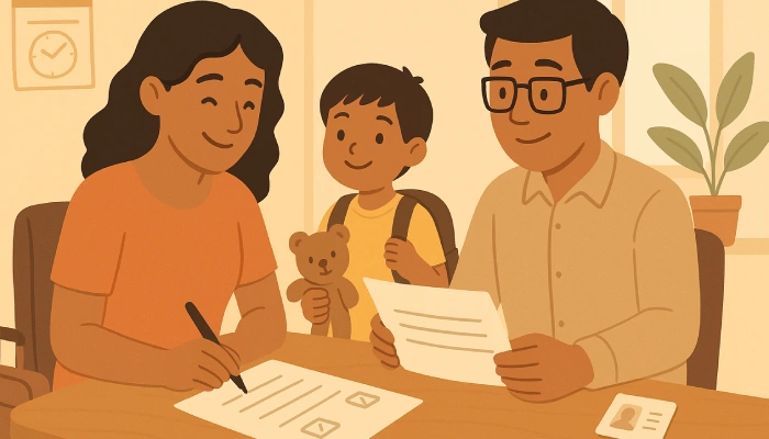 Lettre pour confier un mineur vacances