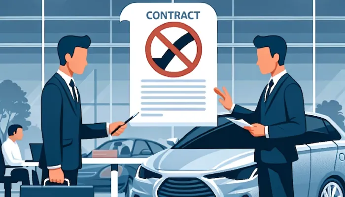 Modèle lettre annulation vente voiture occasion professionnel