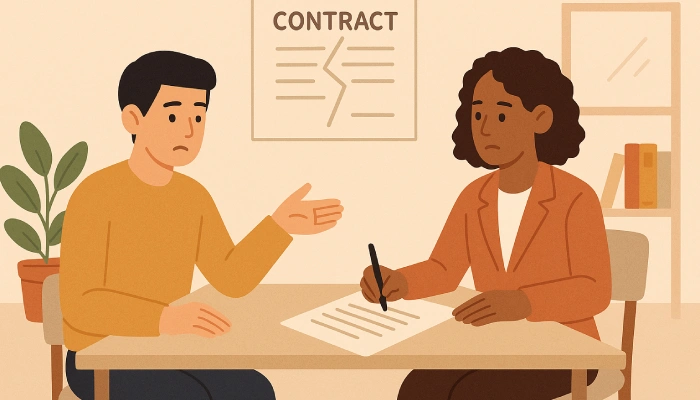 Modèle lettre rupture contrat collaboration libérale