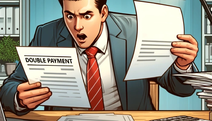 Réclamation suite au double paiement d'une facture